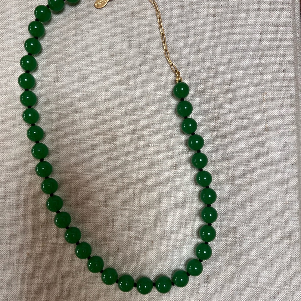 Clare V Green Beaded Necklace